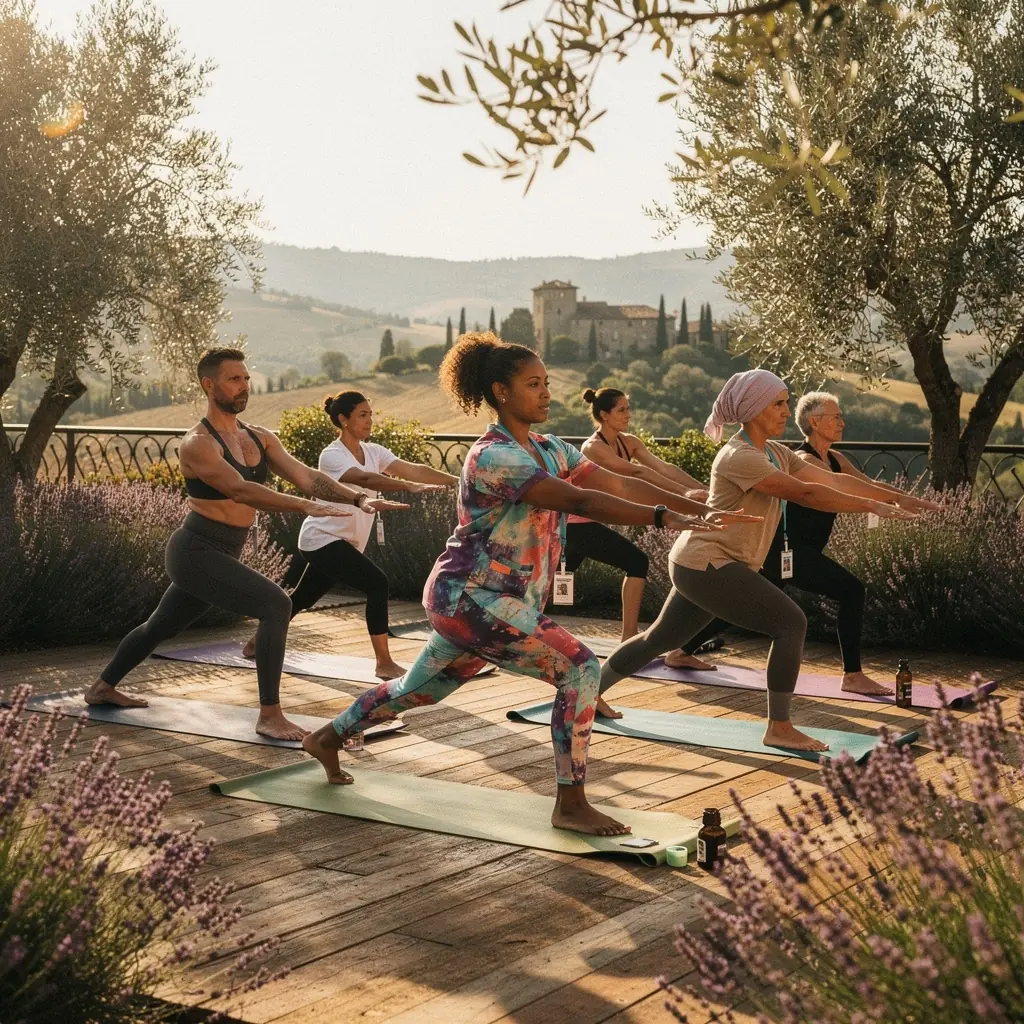 Un momento di meditazione guidata con musica dolce in sottofondo.